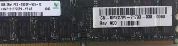 

Для 4 ГБ оперативной памяти DDR2 ECC REG 667 МГц HYMP151P72CP4-Y5 зарегистрированный Hynix