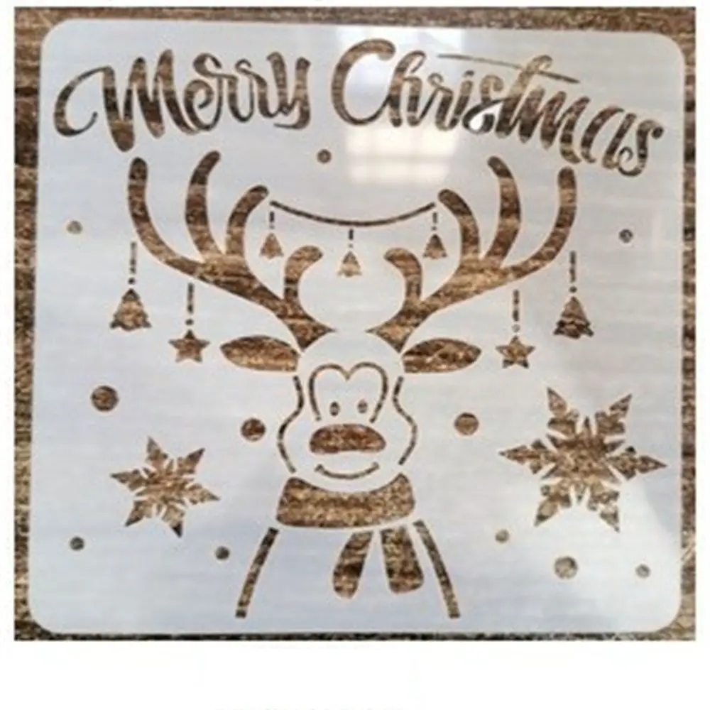 

Album Decorative Wall Window Floor Decor Christmas Style Stencil Spray Painting Template Graffiti Drawing Tool Cute Snowman