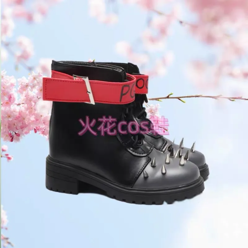 NIKKE-zapatos de Cosplay de la diosa de la victoria, botas negras hechas a medida en cualquier tamaño