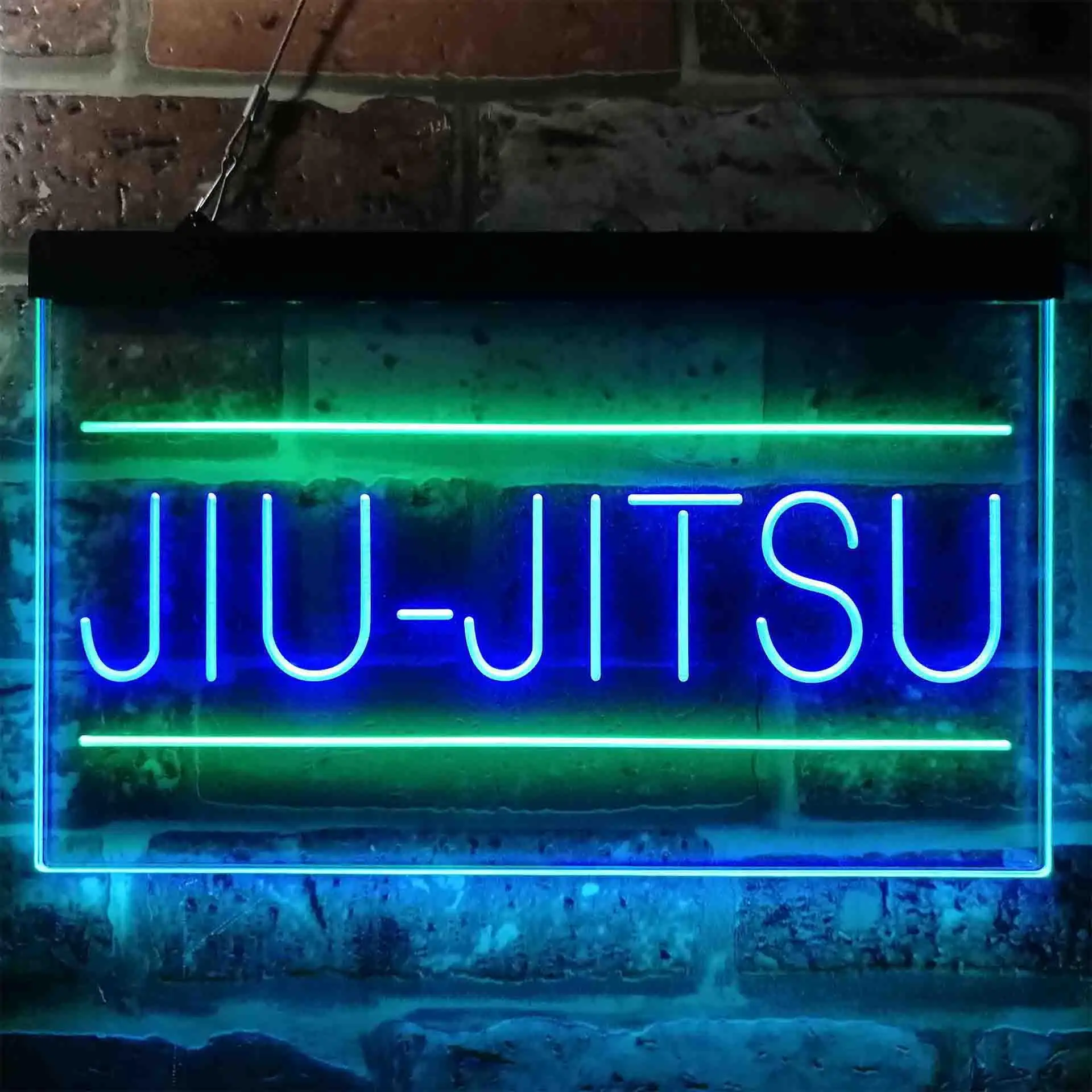 Jiu-Jitsu Brazilian Sport Dual Color Led Neon Sign st6-i3836