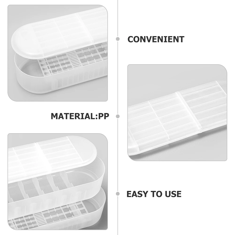 

Storage Box Transparent Plastic Organizer For Home Office Use Clear Compartment Holder Case Small Items Container