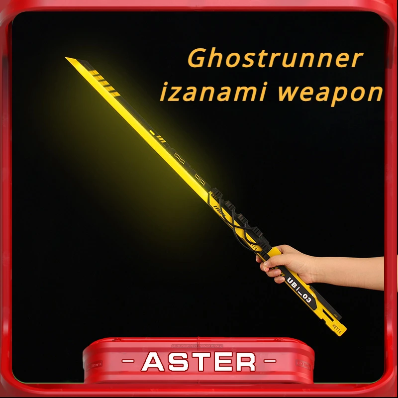 Ghostrunner Rechargeable Luminous Samurai Knife Izanami Weapon Model Lightsaber 82cm Toy Mangan Exhibition Prop Decoration