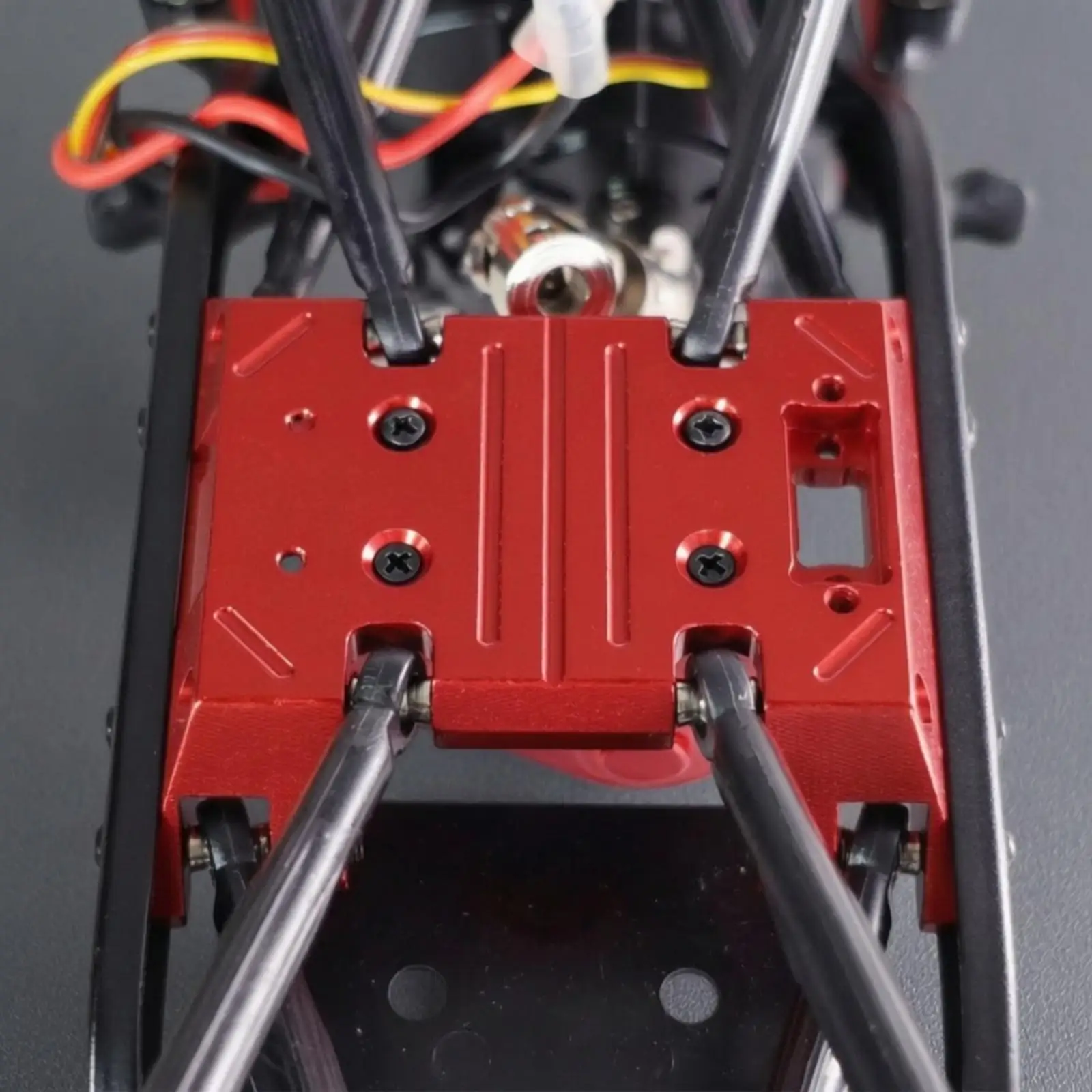 Center Gearbox Bottom Plate Easy to Install Metal Gearbox Bottom Plate with Mounting Screws RC Vehicle Part Reinforced Anodized