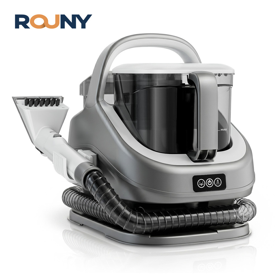  1300W Carpet Upholstery Cleaner 13kPa Suction 100°C Steam 40s Heat-Up 3M Cord 1.1M Hose 1400ML 1200ML Tanks Deep Stain Removal 