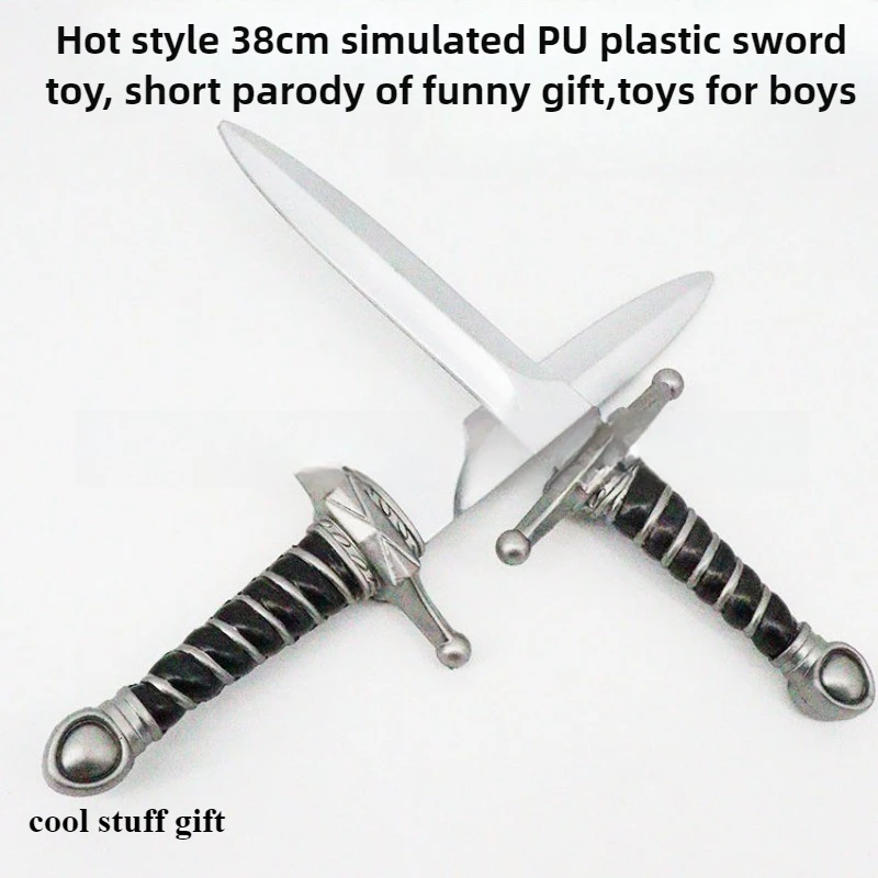 

Крутые вещи, забавный подарок на Хэллоуин-кавайная имитация 38 см, пластиковый меч из искусственной кожи, игрушки-фигурки, игрушки для снятия стресса для детей, игрушки-виволы