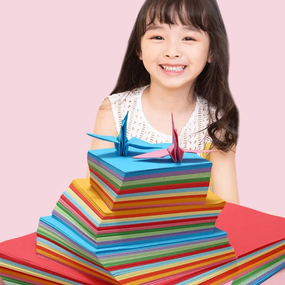 50 Sheets A4 Handmade Colored Paper Set DIY 10 Colors Handmade Origami Montessori Handcraft Origami Handcraft Paper