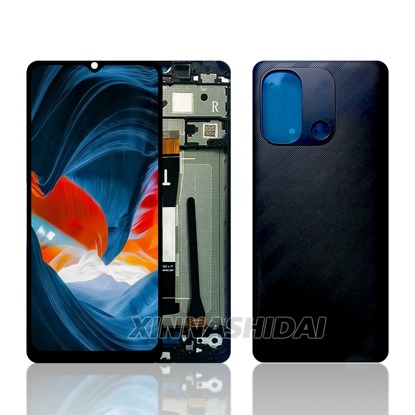6.71'' Super For Xiaomi Redmi 12C 22120RN86G LCD Display Touch Screen With Frame and Battery Cover Replacement Assembly Display