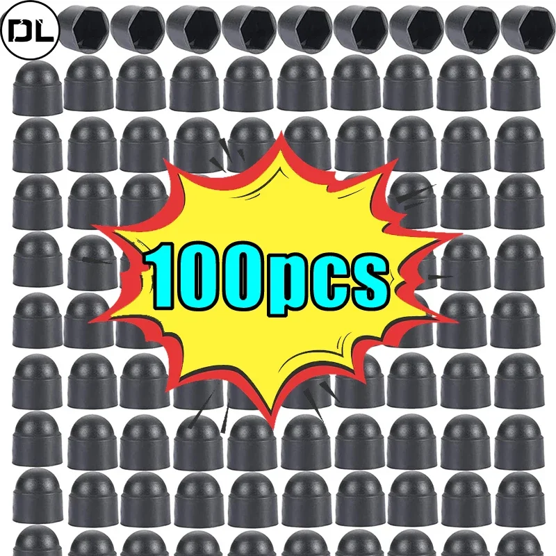 

100pcs Hexagon Bolt Nut Dome Protection Caps Covers Exposed Plastic Acorn Nuts Protector M6 M8 M10 M12 for Car Motorcycle