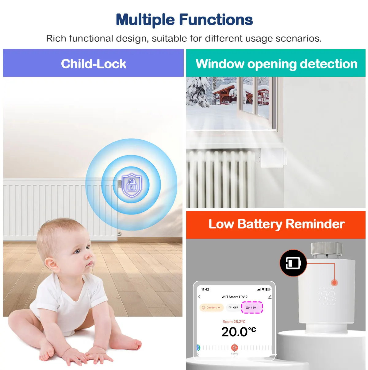 EZAIOT Tuya ZigBee Smart TRV Thermostatventil Thermostat Heizkörperantrieb Temperaturregler Stimme Alexa Google Home Alic – Detail 12