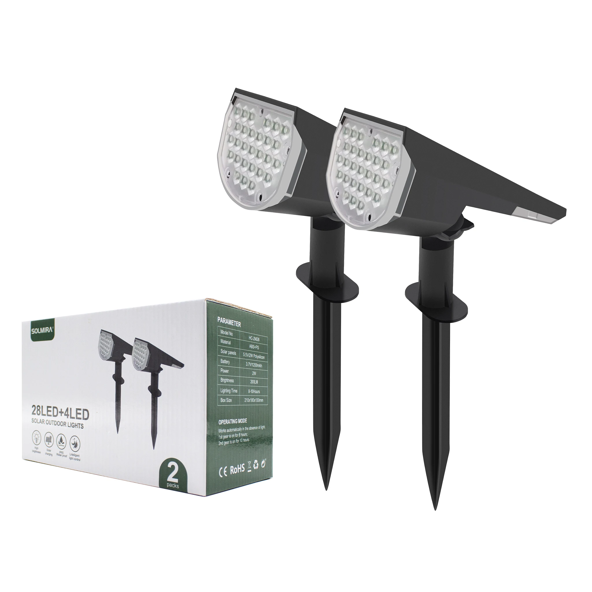 Luces solares LED de exterior | 32 LEDs ☀️