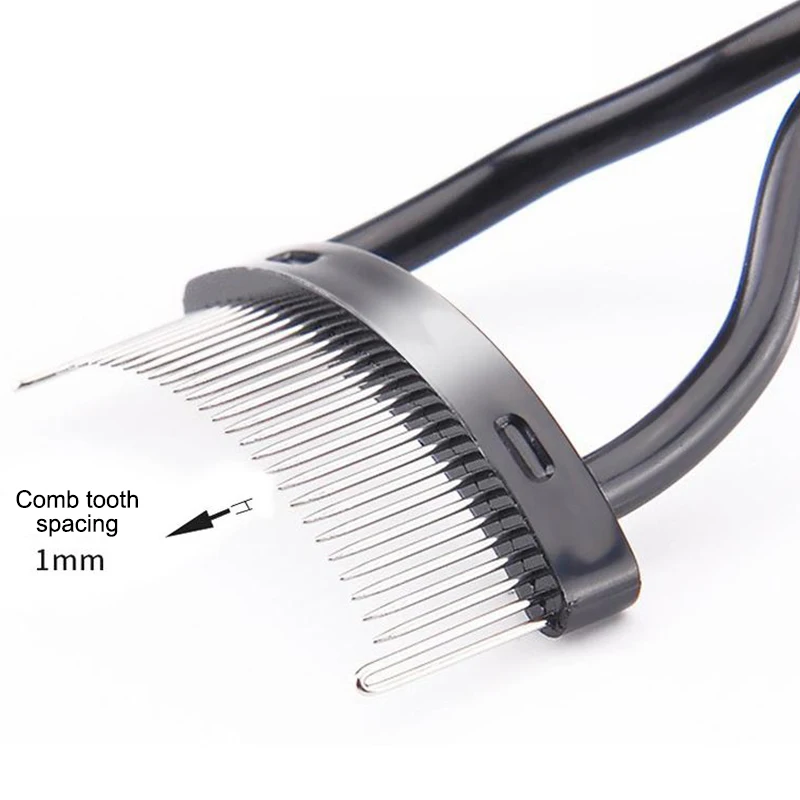 Eyelash Separator Metal Teeth Straight Eyelash Curler Beauty Makeup Stainless Eyelash Brush Comb Mascara Curl Makeup Tool