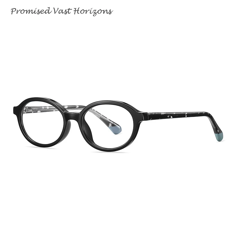 Kacamata Transparan Ungu Oval Pemblokir Cahaya Biru Anak-anak Dekorasi Bingkai Ins Fashion Remaja Dapat Dicocokkan dengan Kacamata