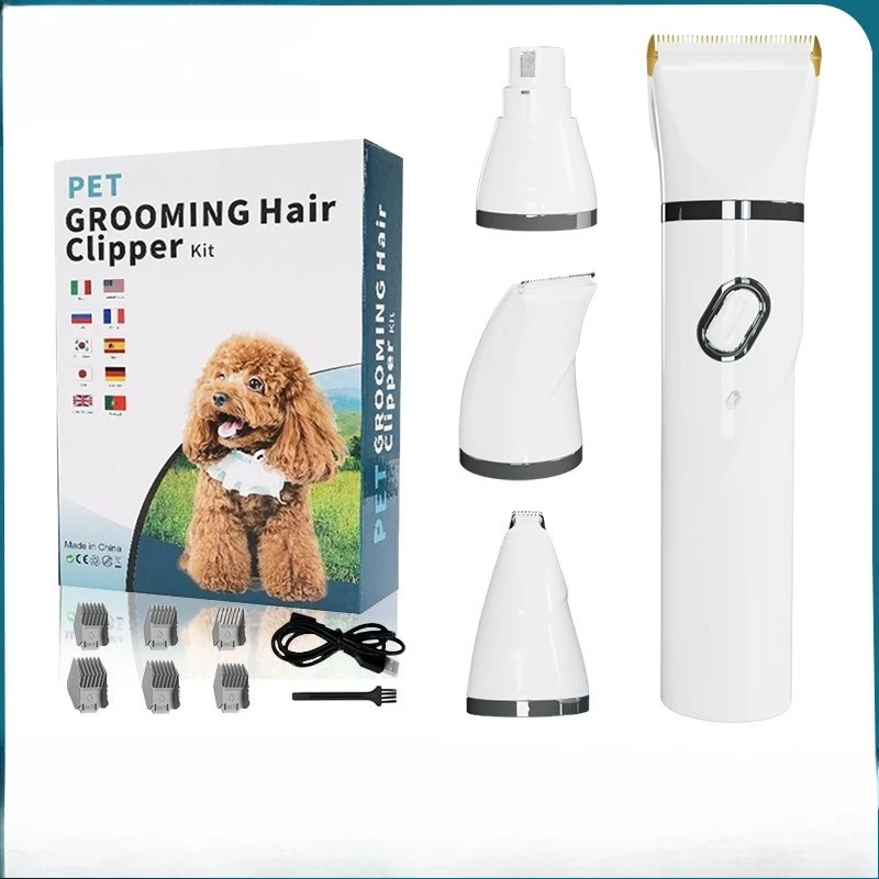 2026 Multifunctional 4 In 1 Pet Grooming Clipper Dog Hair Trimmer Paw Shaver Nail Grinder All In One Tool