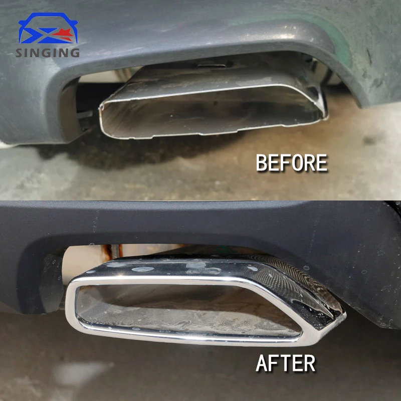 

Accessories car exhaust pipe cover decoration muffler Exhaust Tip tail throat auto parts For BMW G30 G38 528 530 525 2018-2023