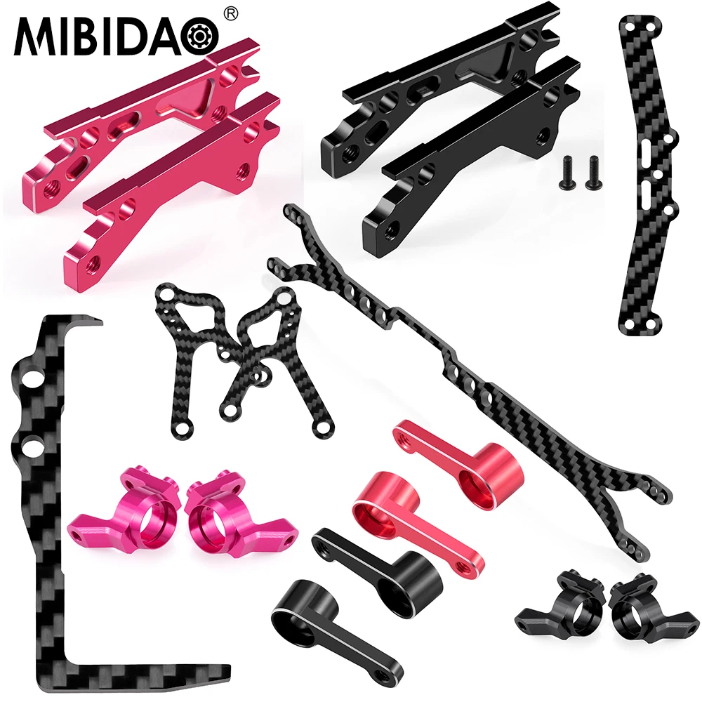 MIBIDAO Steering cup/Steering arm/Battery mounting bracket/Front and rear lower control arms for 1/10 Cero Ultra RC Car