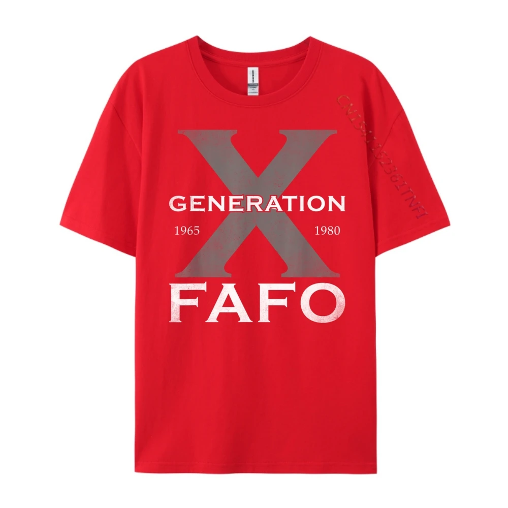 الجيل X مضحك FAFO 60s 70s Gen Xers الساخرة Gen X الأزرق والأبيض الجرافيك تي شيرت عالية الجودة تي شيرت رجالي