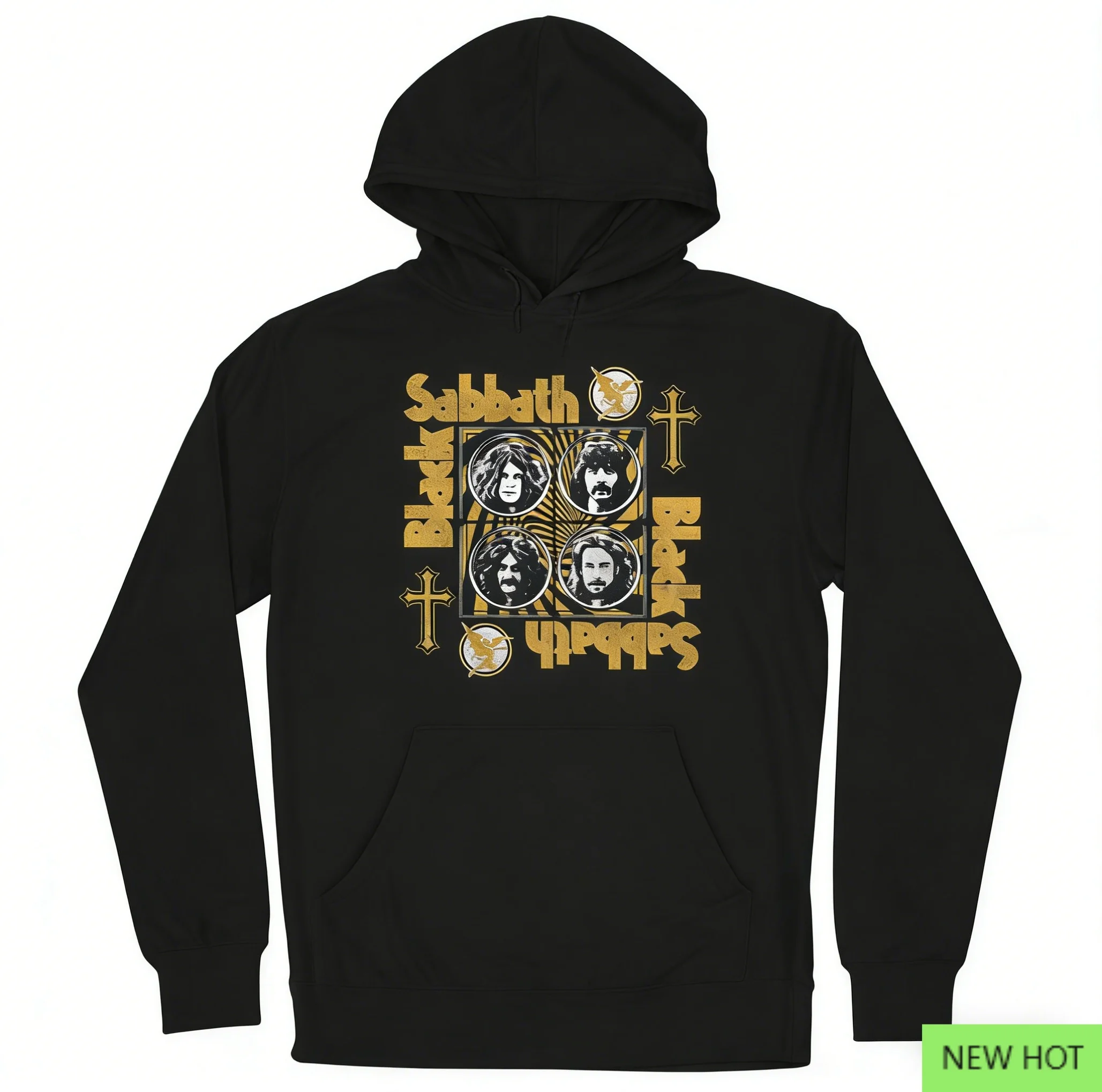 Black Sabbath Classic Crewneck، قميص معدني ثقيل، مثالي للمعجبين الذين يحبون المعدن البريطاني والريجعية الداكنة #2
