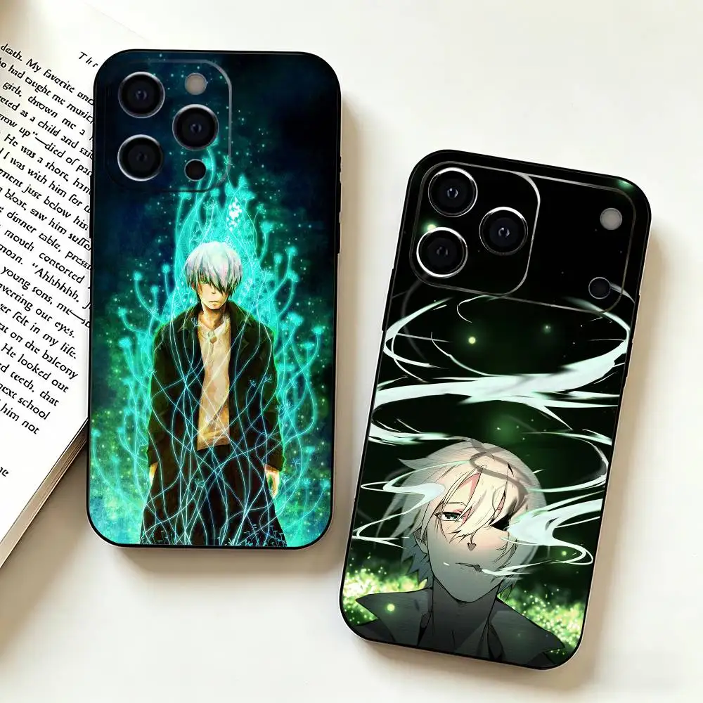 Fantasy Anime M-Mushishi Phone Case For iPhone 17, 16,15,14,13,12,11 Plus,Pro Max, Others Soft Black Cover