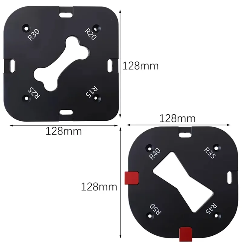 A76K Trimming Machine Cutting Fillet Template R-Angle Arc Template Woodworking Electric Router Slotting Wardrobe Tool