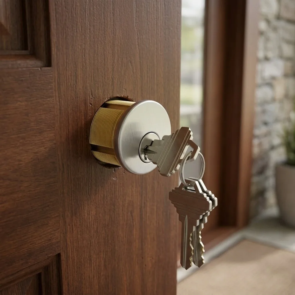 Threaded Mortise Lock Solid Brass Mortise Cylinder For Office Door Maintenance Solidbrasslockcylinder Lockinstallation