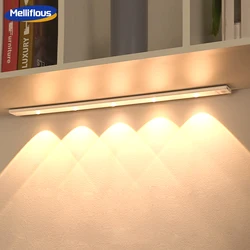 Intelligent Ultra-Thin LED Light 60-80CM Cabinet Light Wireless Human Induction Charging Wardrobe Wine Cabinet Entrance Lamp