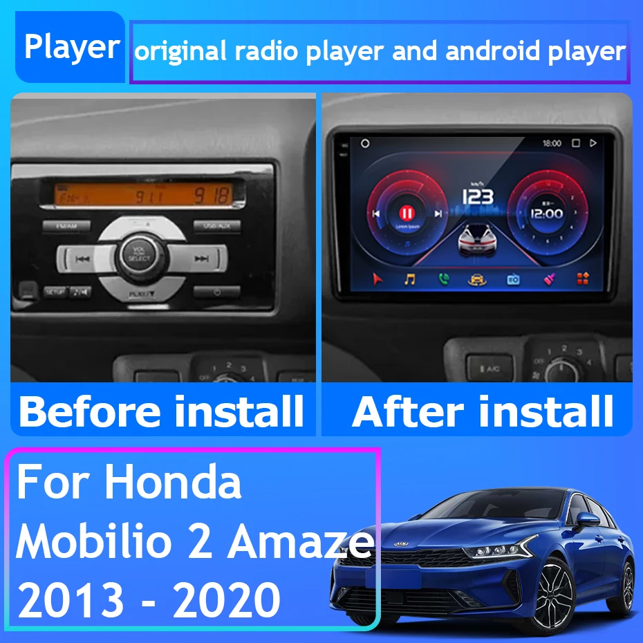 

Car Radio Carplay For Honda Mobilio 2 Amaze 2013 - 2020 GPS Navigation Android Auto Wifi No 2din DVD Stereo Head Unit