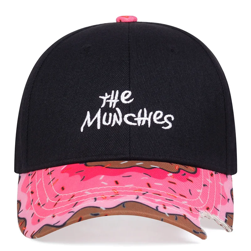 MUNCHIES Hip Hop Cap girl boy Fashion baseball Cap for men women adult Sports Casual Hat Outdoor Sun snapback Hats