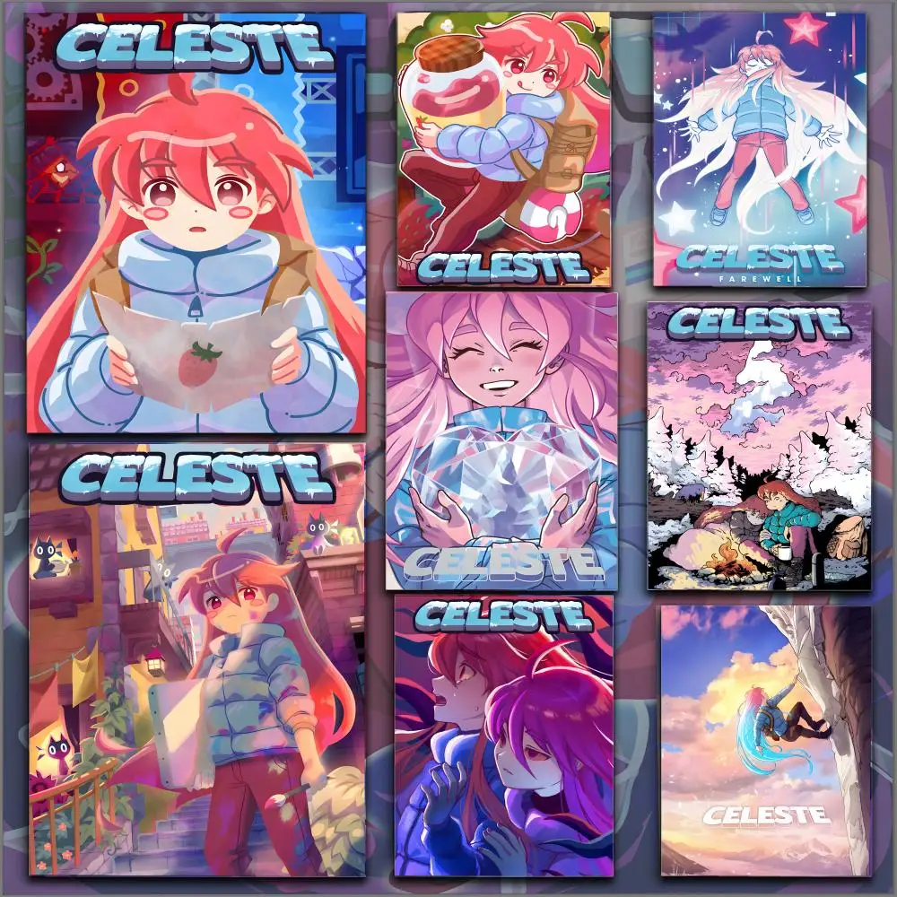 Pretty Popular Video Game C-celeste Poster Creative Wall Art Stickers For Living Room Dormitory Bedroom Easy To Apply No Mess