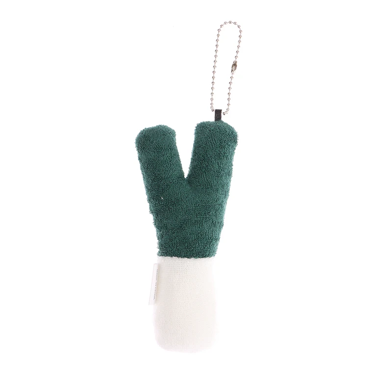 Cipolle verdi peluche cartone animato ciondolo vegetale morbido farcito bambola portachiavi zaino borsa auto portachiavi Decor regalo per bambini