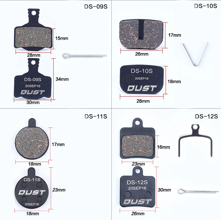 1 Pair Semi-Metallic Brake Pads For Shimano XT/Sram/Avid/Magura/Hayes/Formula/Hydraulic Disc Brake MTB Bike Pads