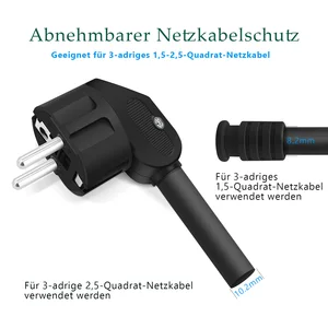 UE -Stecker -Aapter -Substitution, männliche Steckerkabel, Schuko -Ausgang, Frankreich, Korea, Europäer AC, Kabelanschluss, 3PCS 10 Hauptverkäufe männlicher Stecker - №9