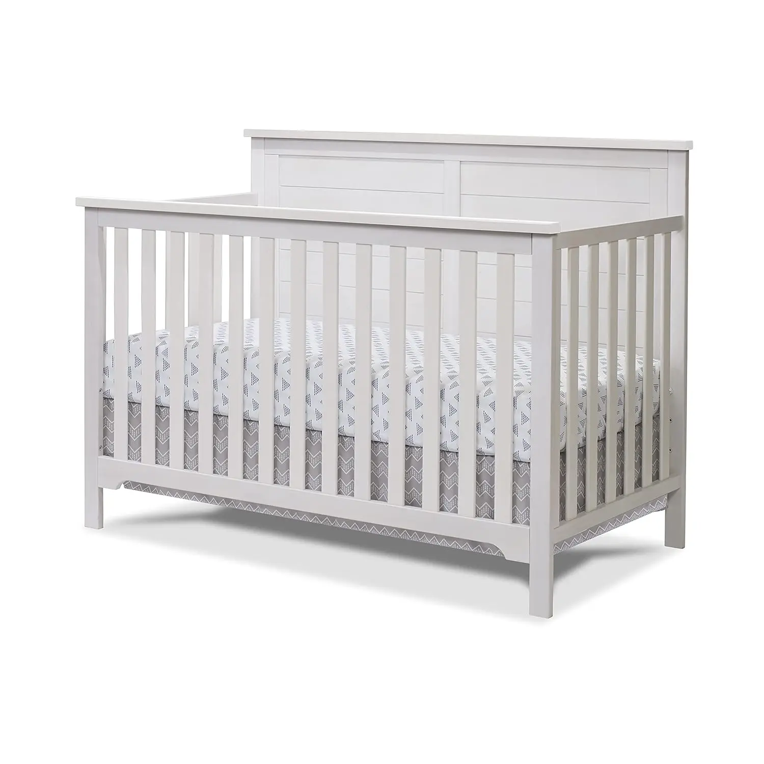 Sorelle Furniture Farmhouse 3-Piece Nursery Set dengan 4-in-1 Convertible Crib, 4-laci, dan mengubah meja dengan rak,