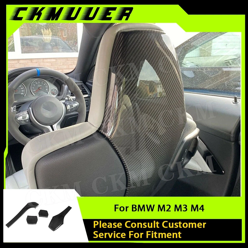 

for BMW F80 M3 F82 F83 M4 F87 M2 M2C Sedan Coupe Convertible 2014-2019 Carbon Car Inner Seat Back Covers Trims