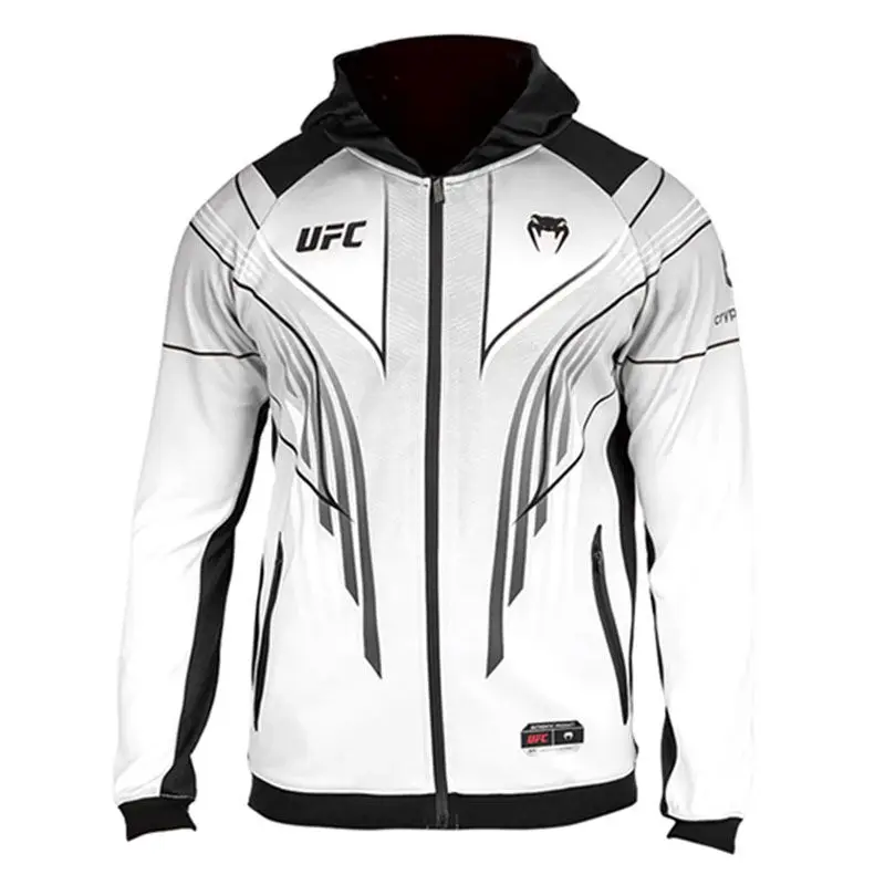 Venom Boxing Training Hoodie Zip Up Jacket MMA Gym Running Men Baseball Coat Spring Autumn Sportswear