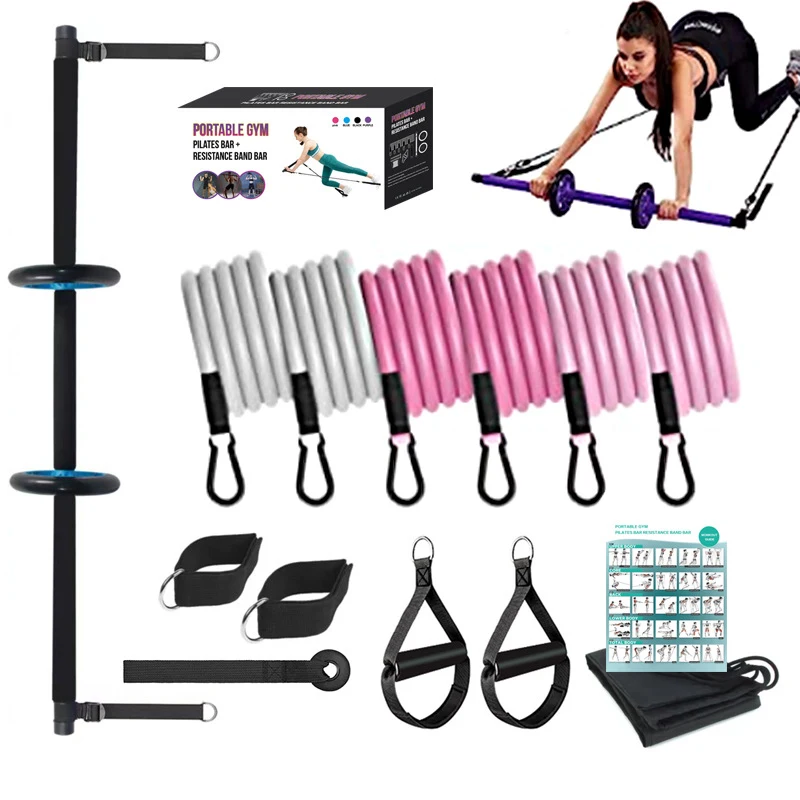 Resistance Belt Tensioner Chest Muscle Training Bodhi Stick Yoga Wheel Fitness Men's Elastic Belt Elastic Rope Equipment Back