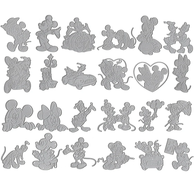 Carbon Steel Cutting Die Disney-licensed Characters Mickey Mouse Donald Duck Tigger Goofy Minnie DIY Scrapbook 3D Pop Up Card