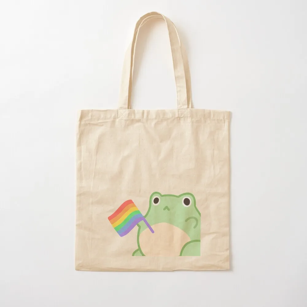 

LGBTQ+ Rights Frog Tote Bag Cloth bag canvas bags hand bags Handbags women Canvas Tote Bag