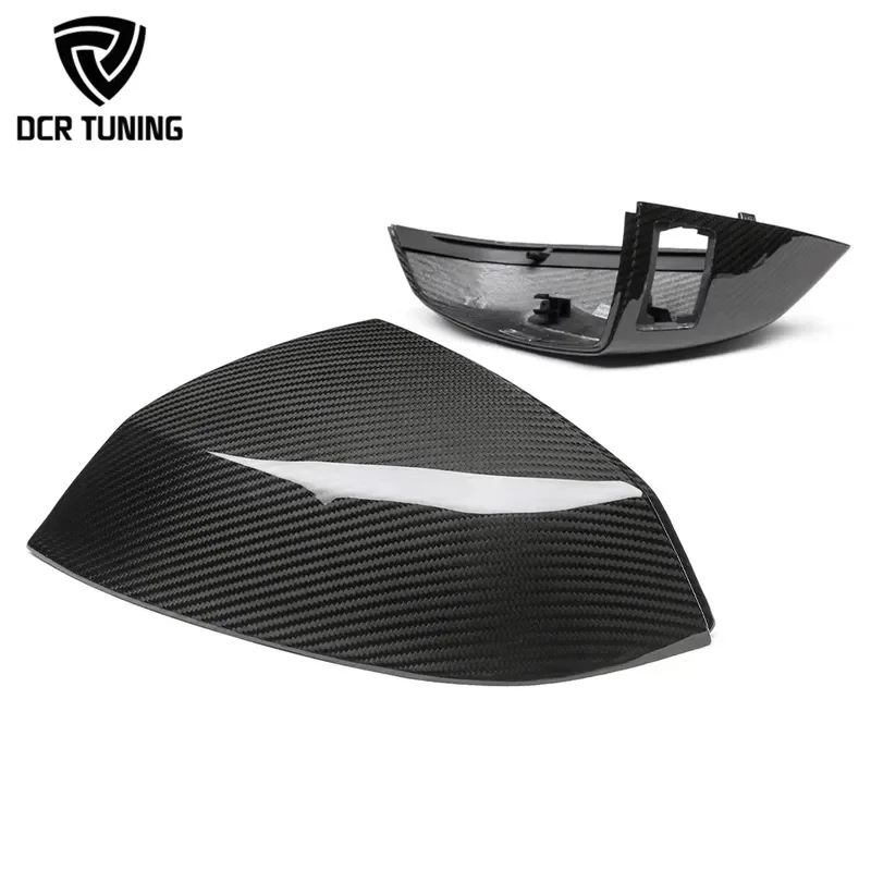 For Audi Dry Carbon Fiber Wing Mirror Cover Shell with Side Assist  Q5 Q7 SQ5 SQ7 Replacement Parts