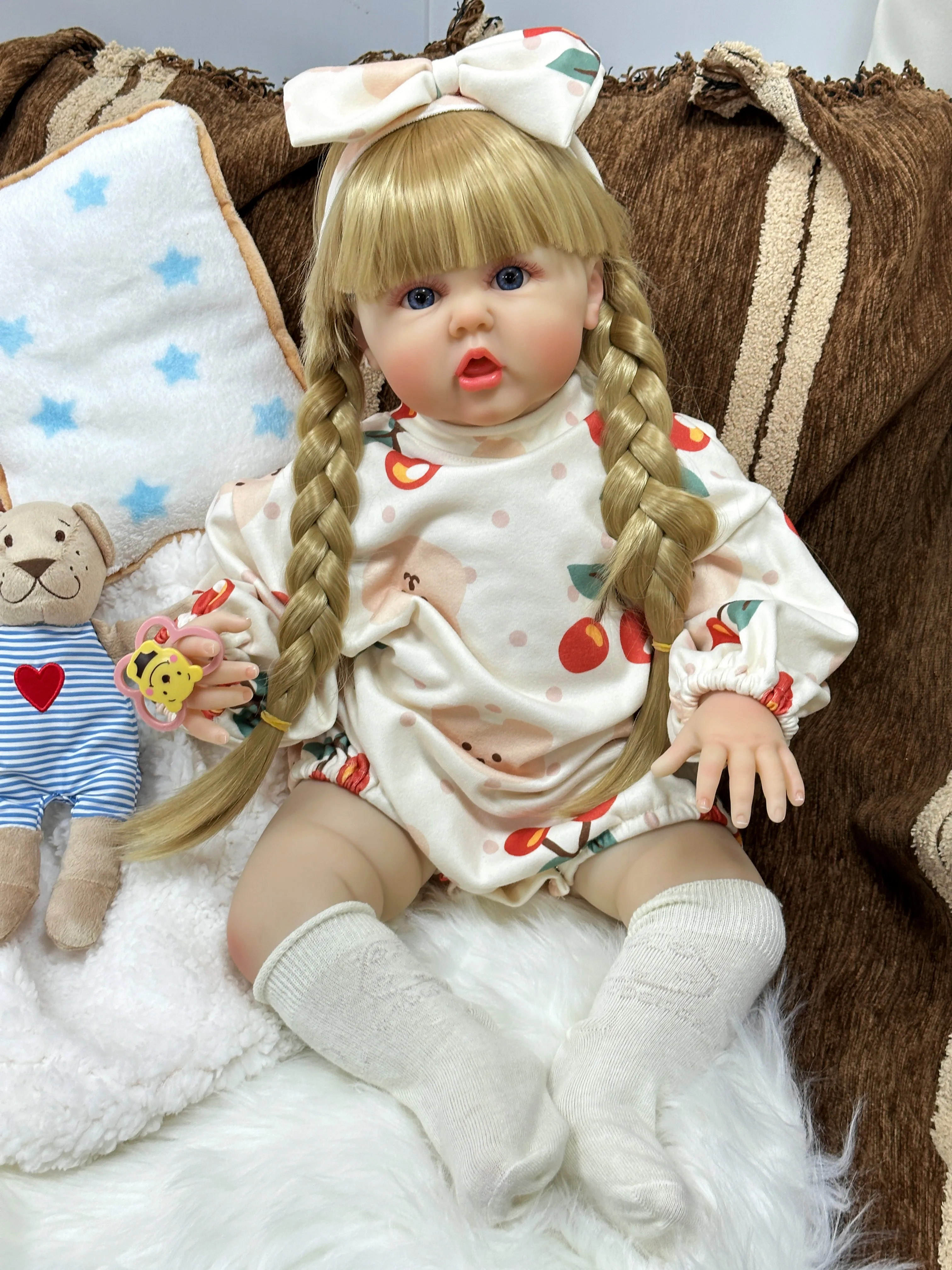 Cokela Reborn lalki dla dzieci 60 cm/24 cale miękkie silikonowe dziecko realistyczne winylowe lalki dla dziewczynek dla dziewczynek