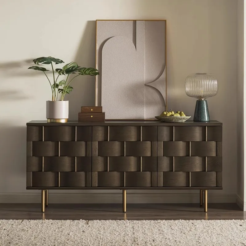 

Nordic retro dining side cabinet light luxury high sense home medieval entrance cabinet designer living room locker tea cabinet