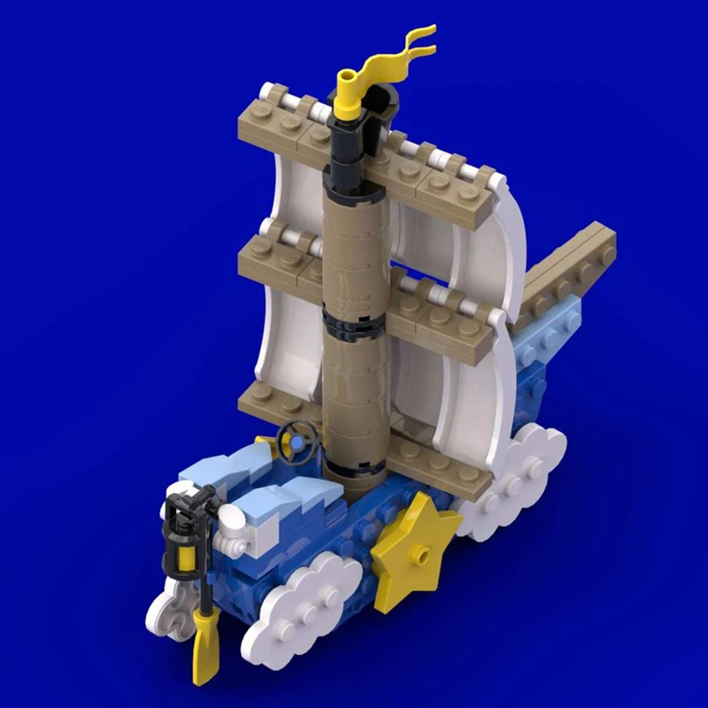 130 قطعة MOC السفينة الشراعية السحابية فكرة خيالية اللبنات الكلاسيكية لتقوم بها بنفسك القدرة على الإبداع الإبداعي #4