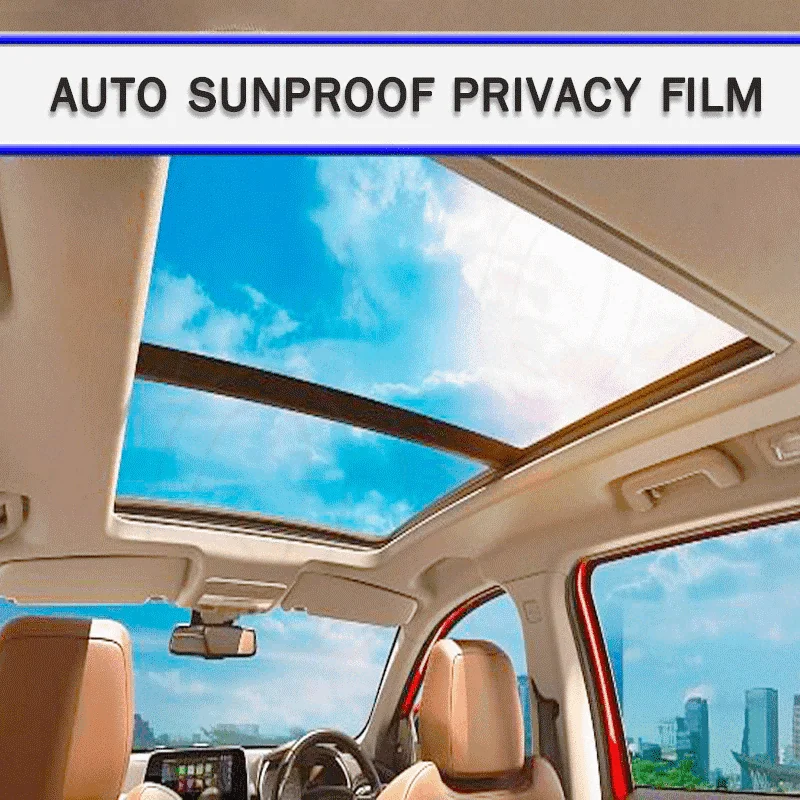 PDLC Car Window Privacy Film Auto Grey PDLC Film 12v Smart Tint Switchable Black Dimming Glass Electronic Film Vehicles For Car