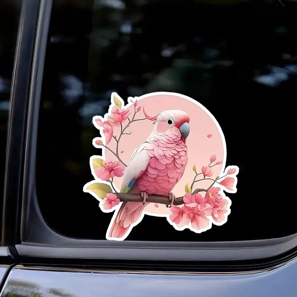 Cute Parrot animal Waterproof Car Decorative Decal, Suitable for Cars, Laptops, Bumpers, Glass Window Sticker