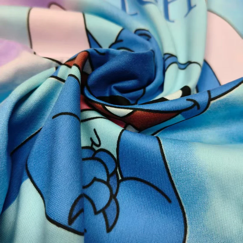 2pcs Stitch Printed Pajama Set for Kids, Long Sleeve Top & Pants, Round Neck, Stitch Home Wear Set for Boys and Girls image 5