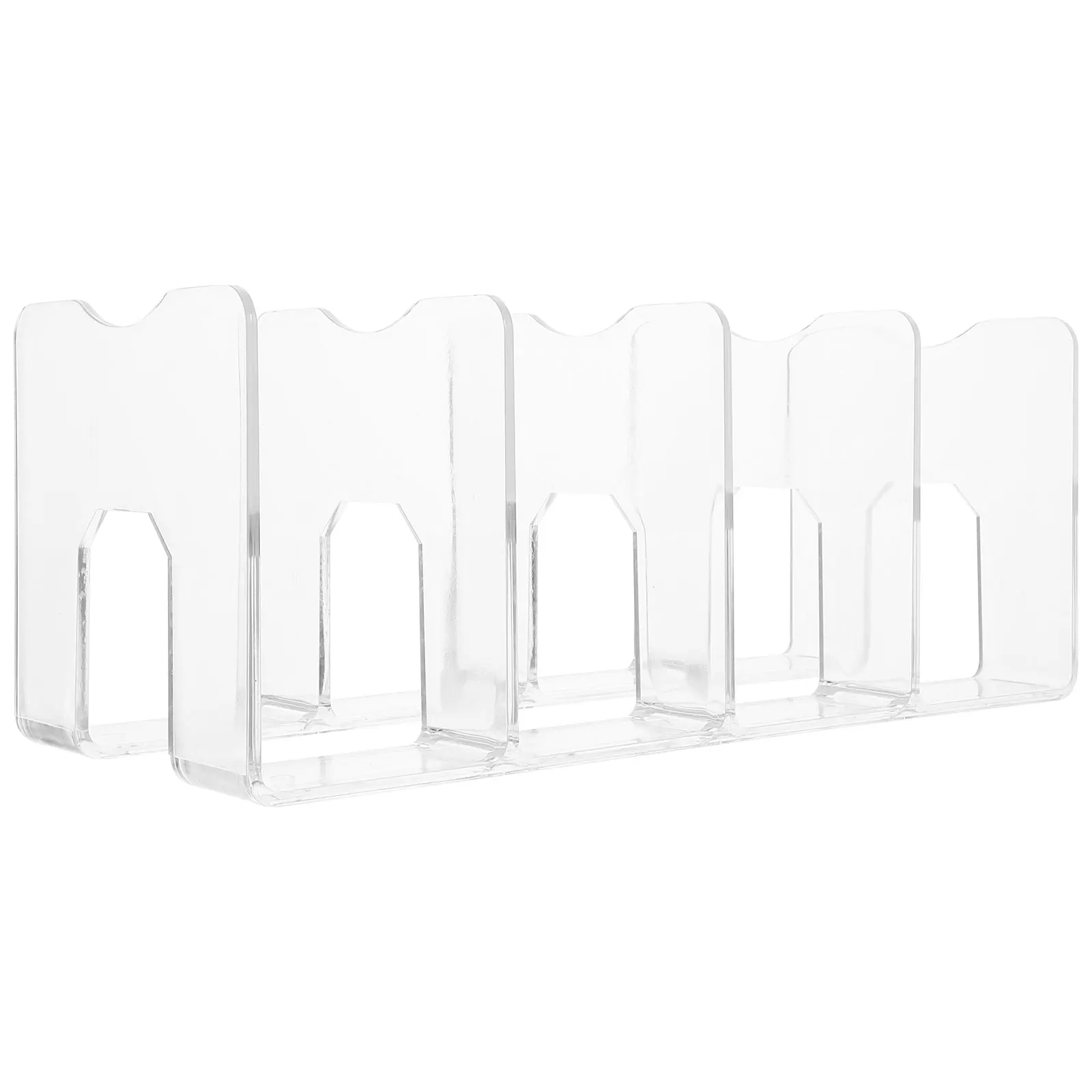 

4pcs Transparent File Organizer Material Desktop Storage Rack Bookstand Document Holder Multifunction Bookshelf for Office