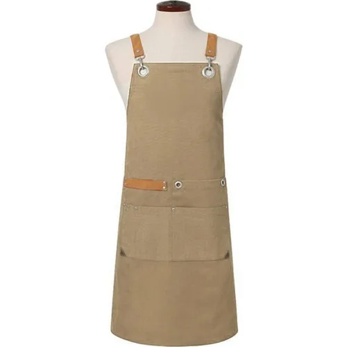 Medusa Forma Bib Apron Chef Barista Cook Barber Tattoo Waiter Apron Cream Color