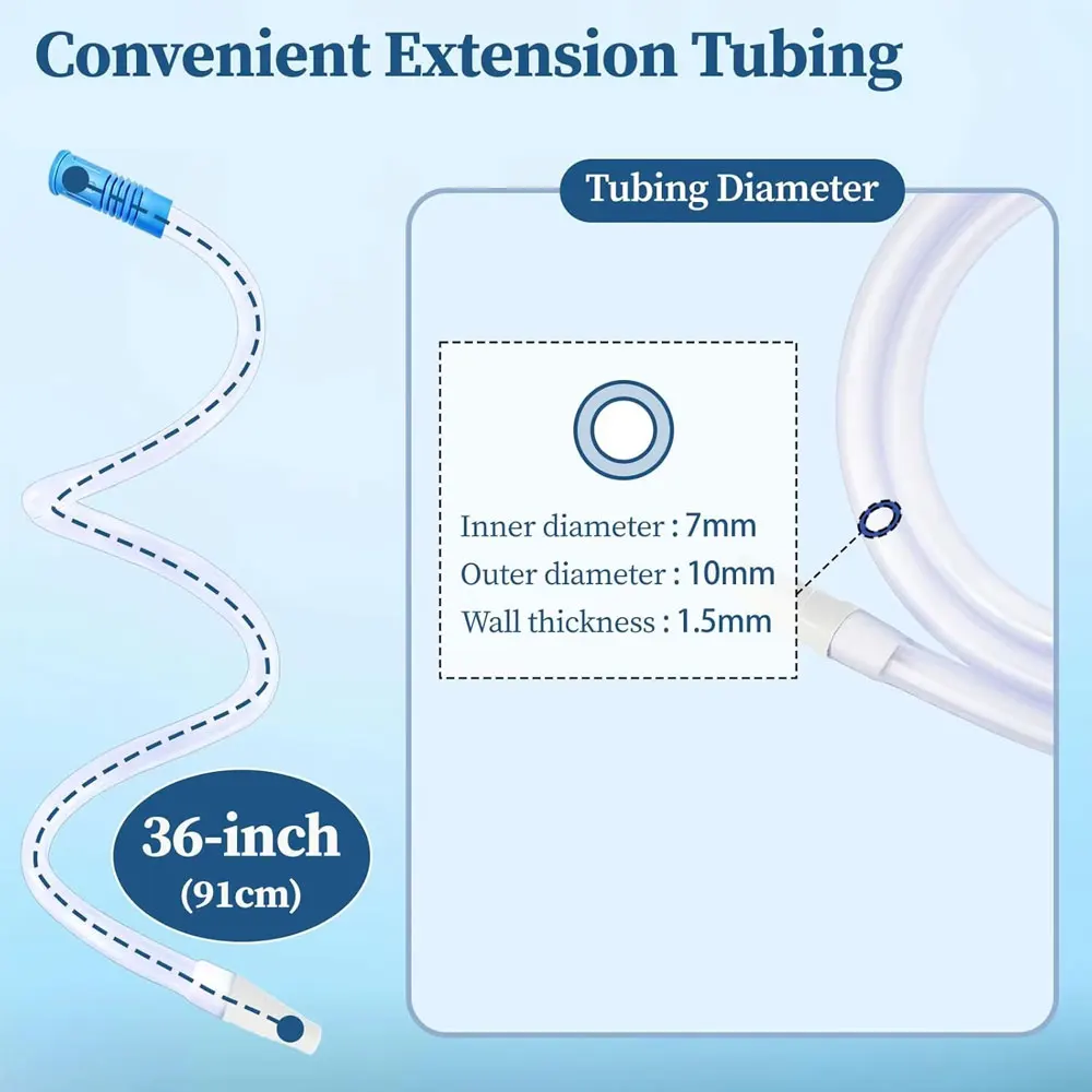 1-10Pcs 36inch urinary catheter extension tube for urine drainage bag, flexible drainage tube connector
