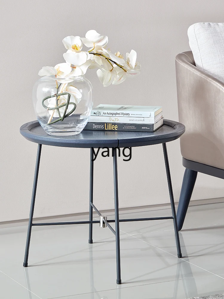 Yjq Sofa Side Table Small Table Simple Household Small round Coffee Table Rental House Renovation Small Furniture