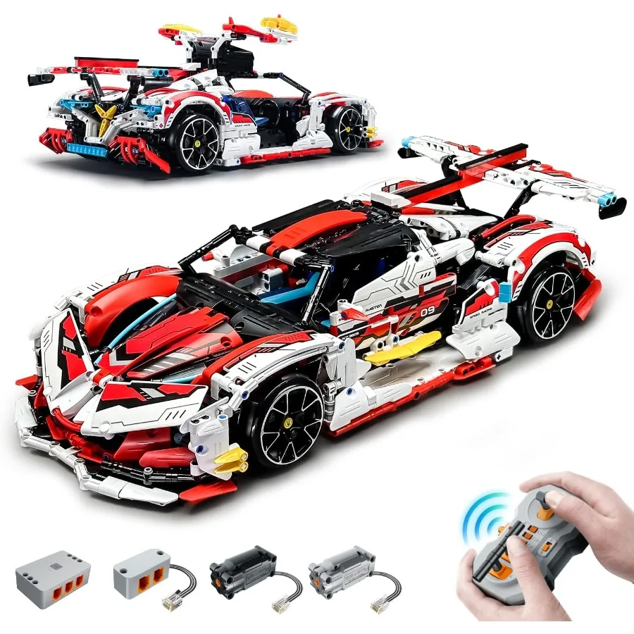 

1:10 Race Car MOC Building Kit and Engineering Toy Adult Collectible Sports Car Technology Car Building Kit Remote Control Scal