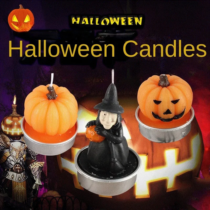 Regali di festa, forniture per feste di festival di fantasmi di natale, candele divertenti, candele piccole di zucca, candele di arti di plastica di